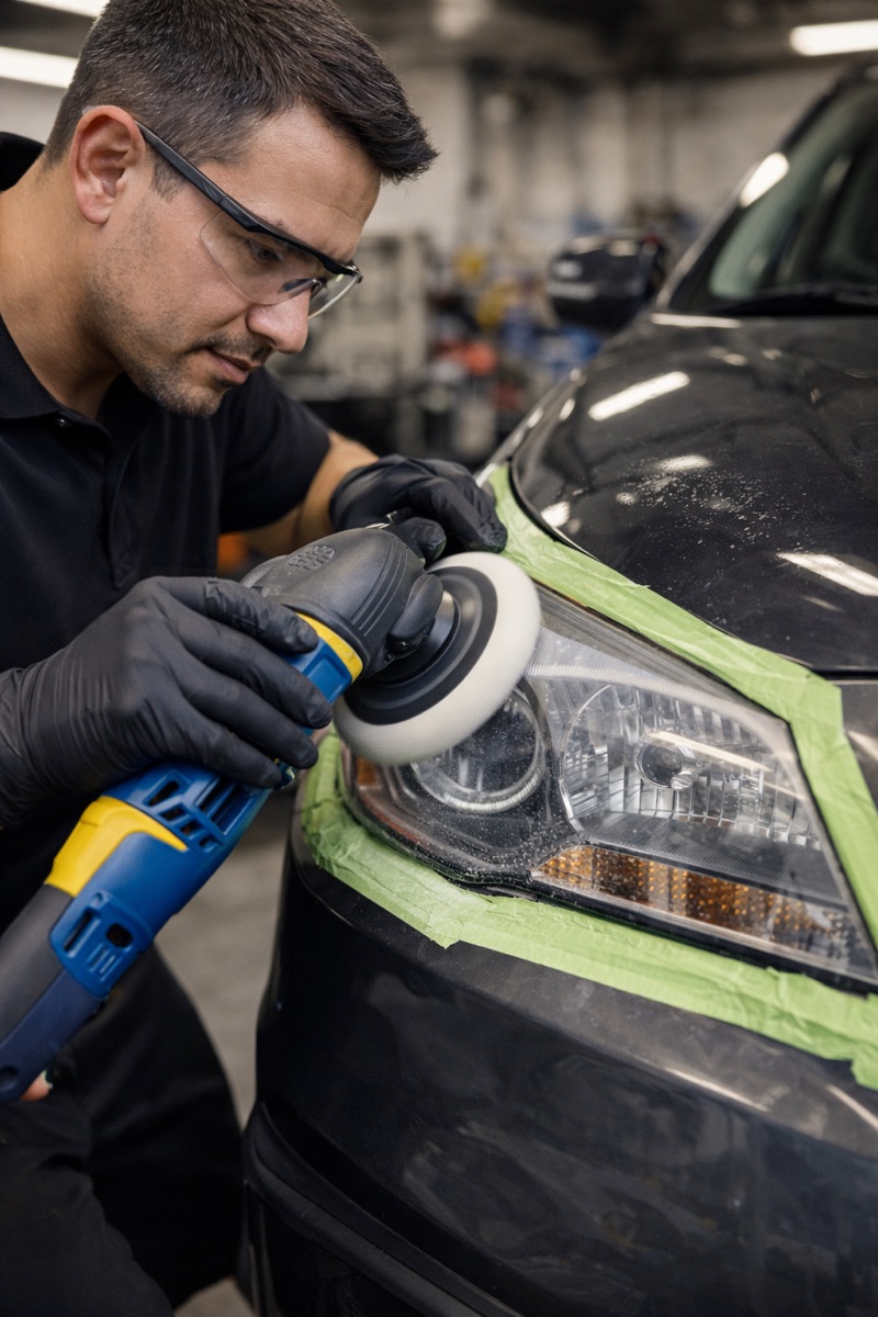 Professional headlight restoration service in Los Angeles, CA - Mobile Service Auto Glass